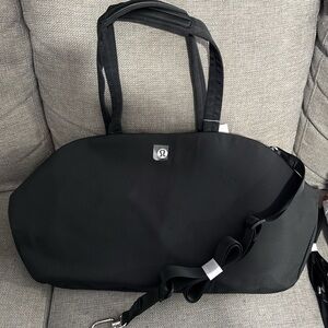 Lululemon Athletica Black Duffel Bag with Adjustable Strap